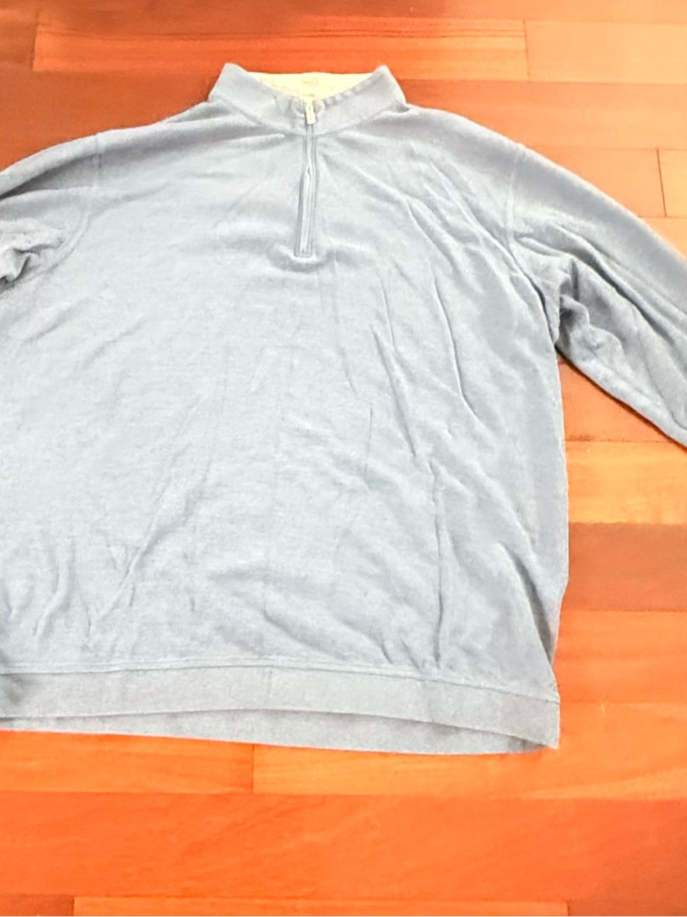 Peter Millar Light Blue Quarter Zip Pullover Unisex Sweatshirt Size XXL